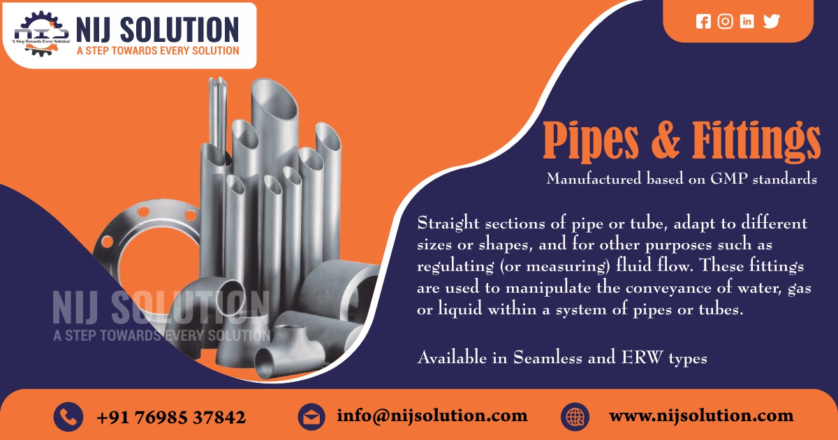 SS Pipes And Fittings Manufactured based on GMP standards.