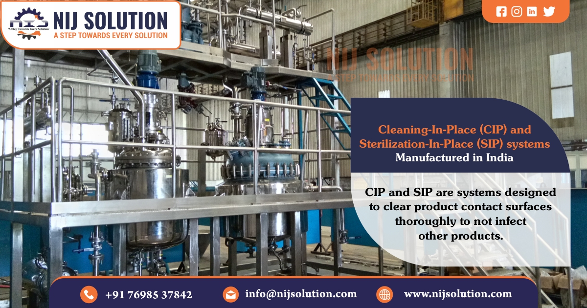 CIP and SIP Systems Manufactured in India