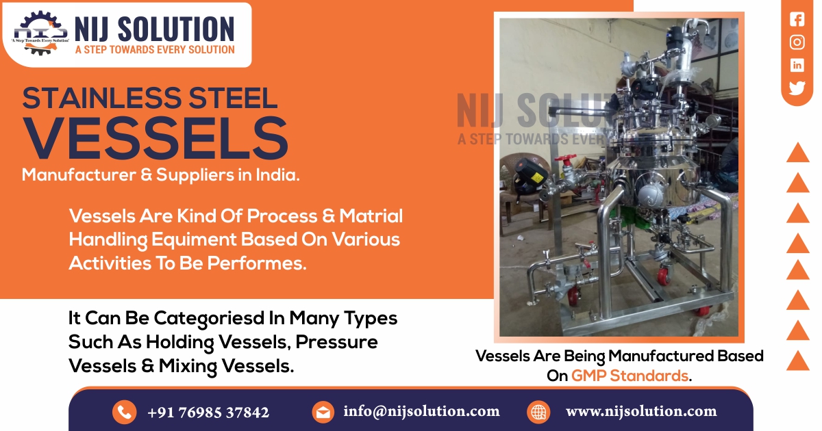 Stainless Steel Vessels Manufacturer and Suppliers in India