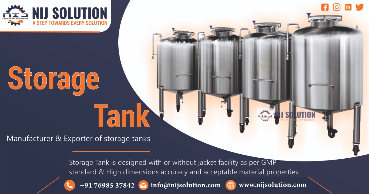 SS Storage Tank Manufacturer & Supplier in India