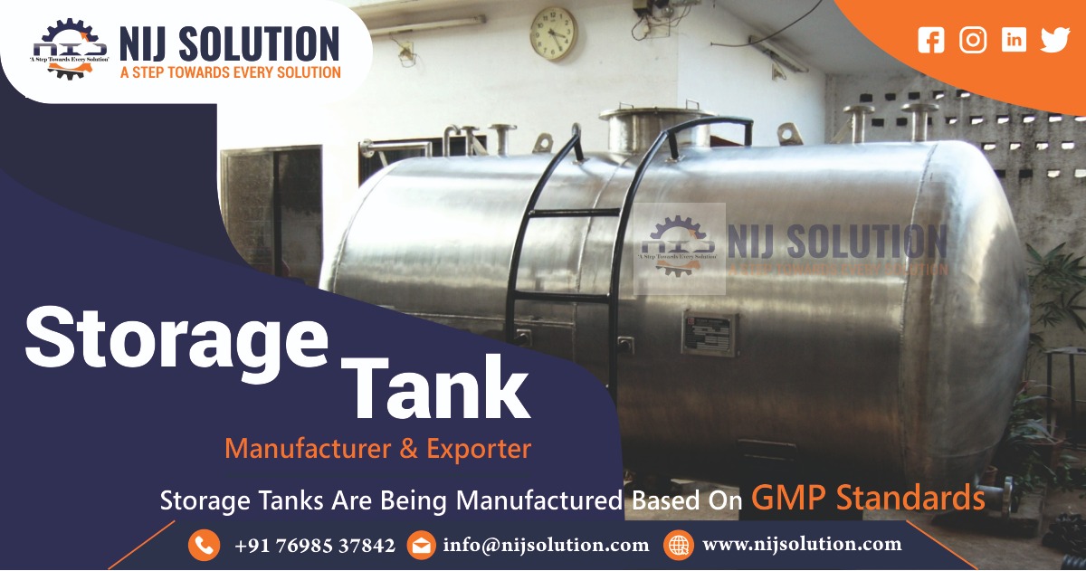 SS Storage Tanks Manufacturer in India
