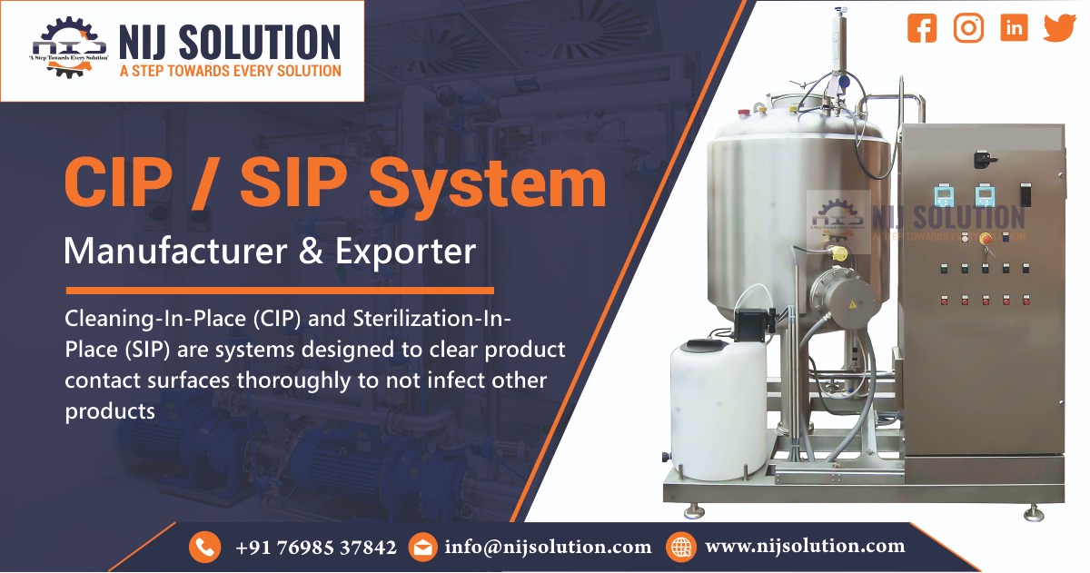 CIP/SIP System Manufacturer In Ahmedabad