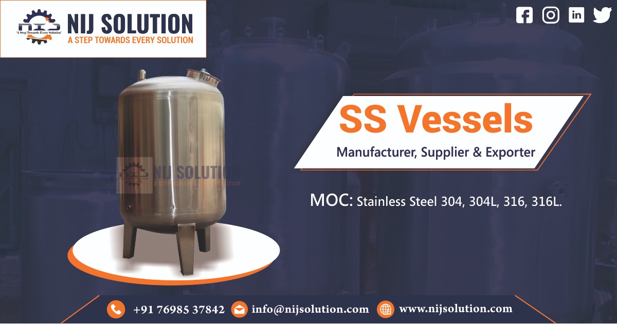 SS Vessels Exporter in India