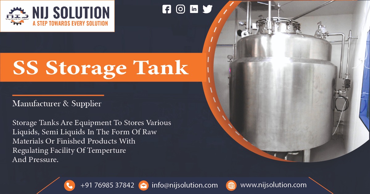 SS Storage Tank Manufacturer in Ahmedabad