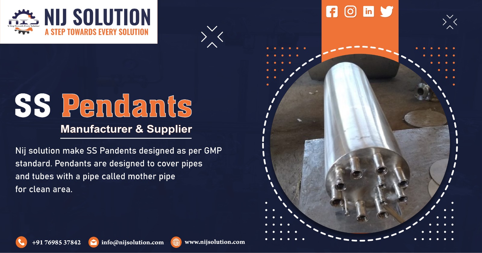 Supplier of SS Pendants in Indore