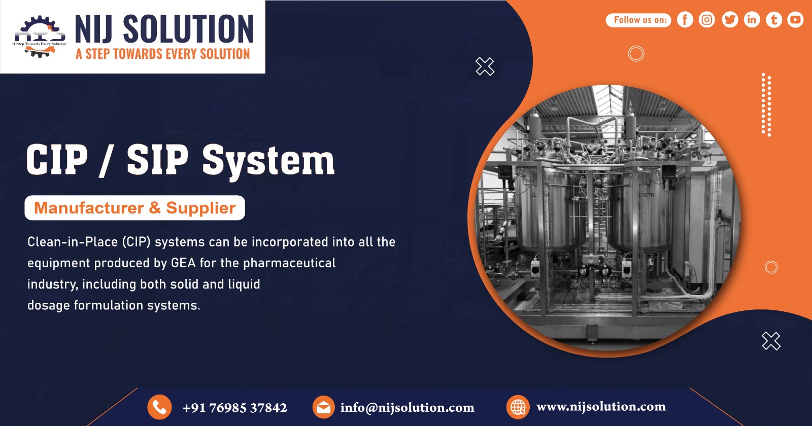 Supplier of CIP and SIP System in Jharkhand