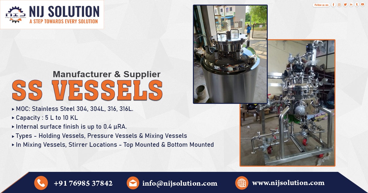 Supplier of SS Vessels in Gujarat
