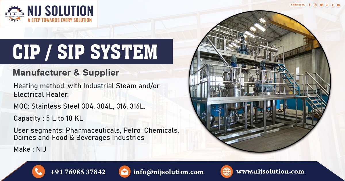 Supplier of CIP and SIP System in Srinagar