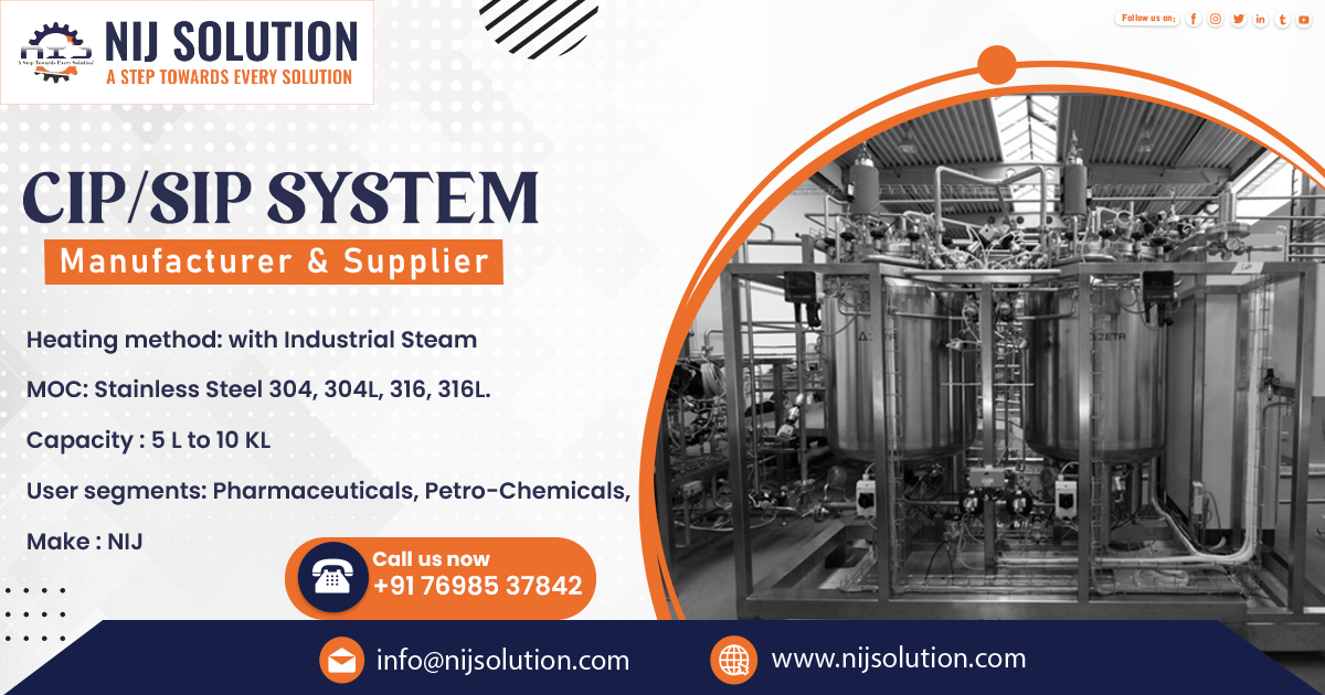 Supplier of CIP and SIP System in Maharashtra