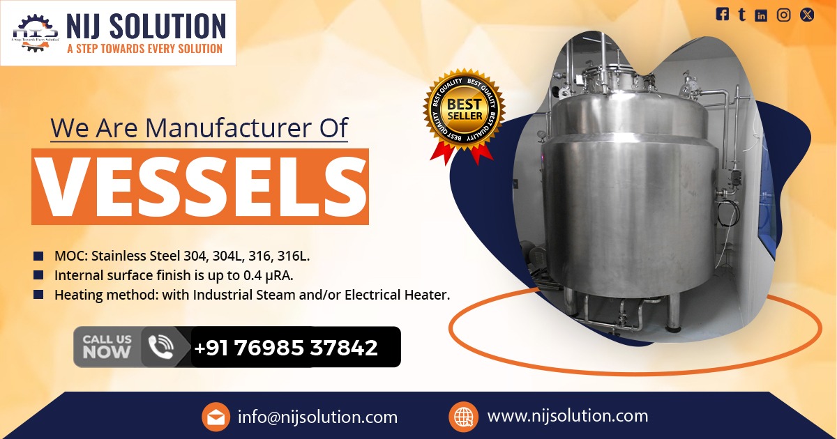 Supplier of Industrial Vessel in Bengaluru