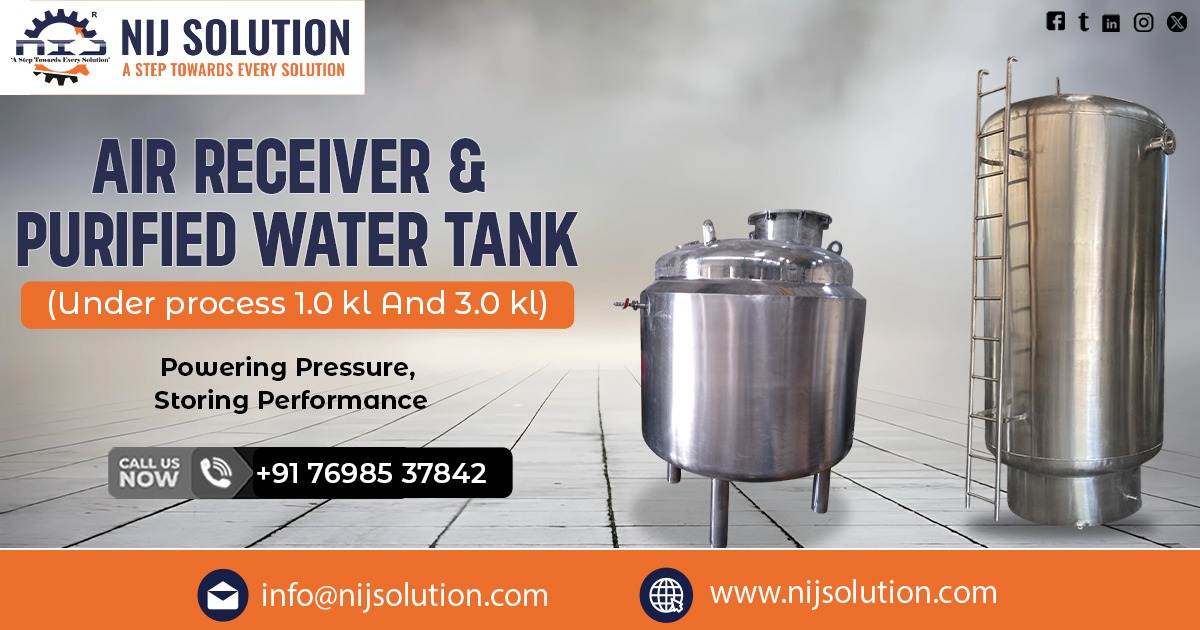 Air Receiver and Purified Water Tank in Rajkot