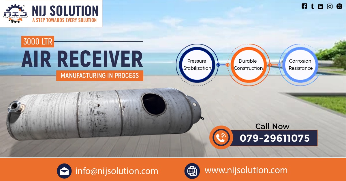3000 Litre Air Receiver Tank Supplier in Ahmedabad