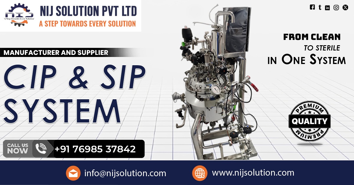 CIP and SIP System Supplier in Delhi providing automated cleaning solutions