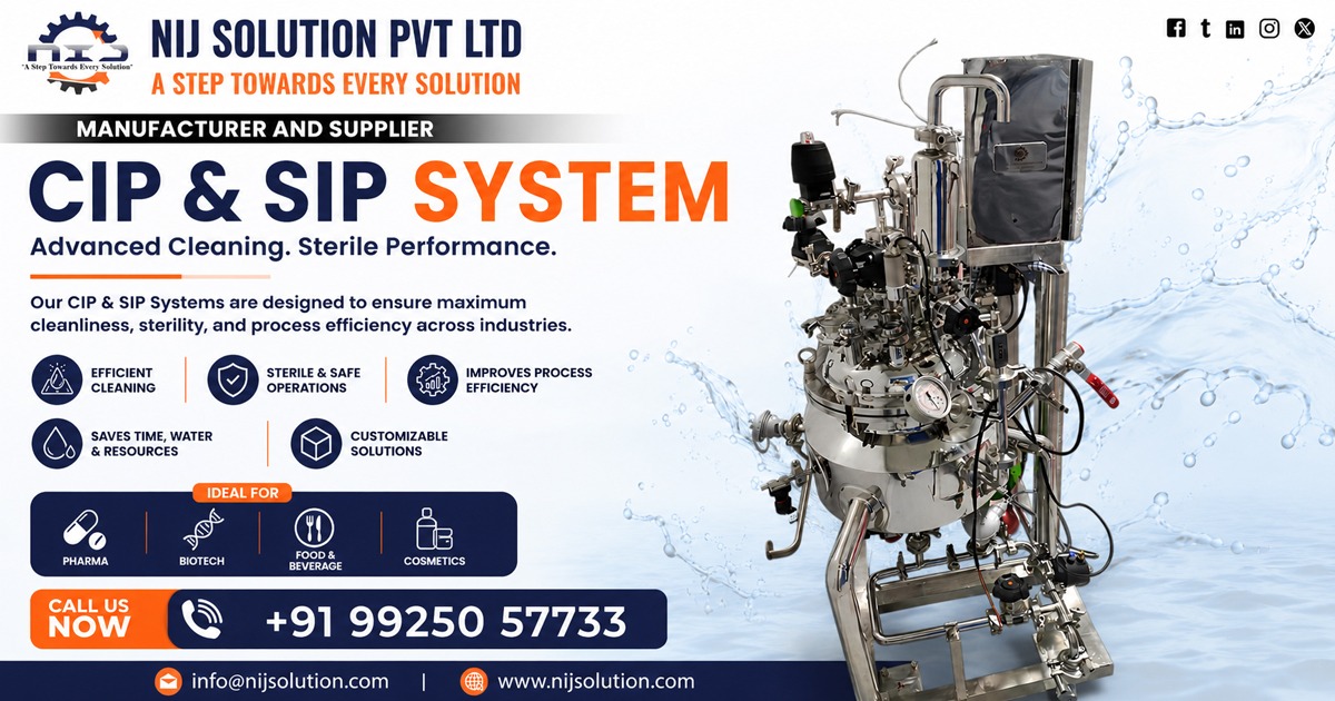 CIP and SIP System Supplier in Andhra Pradesh | Nij Solution Pvt. Ltd.
